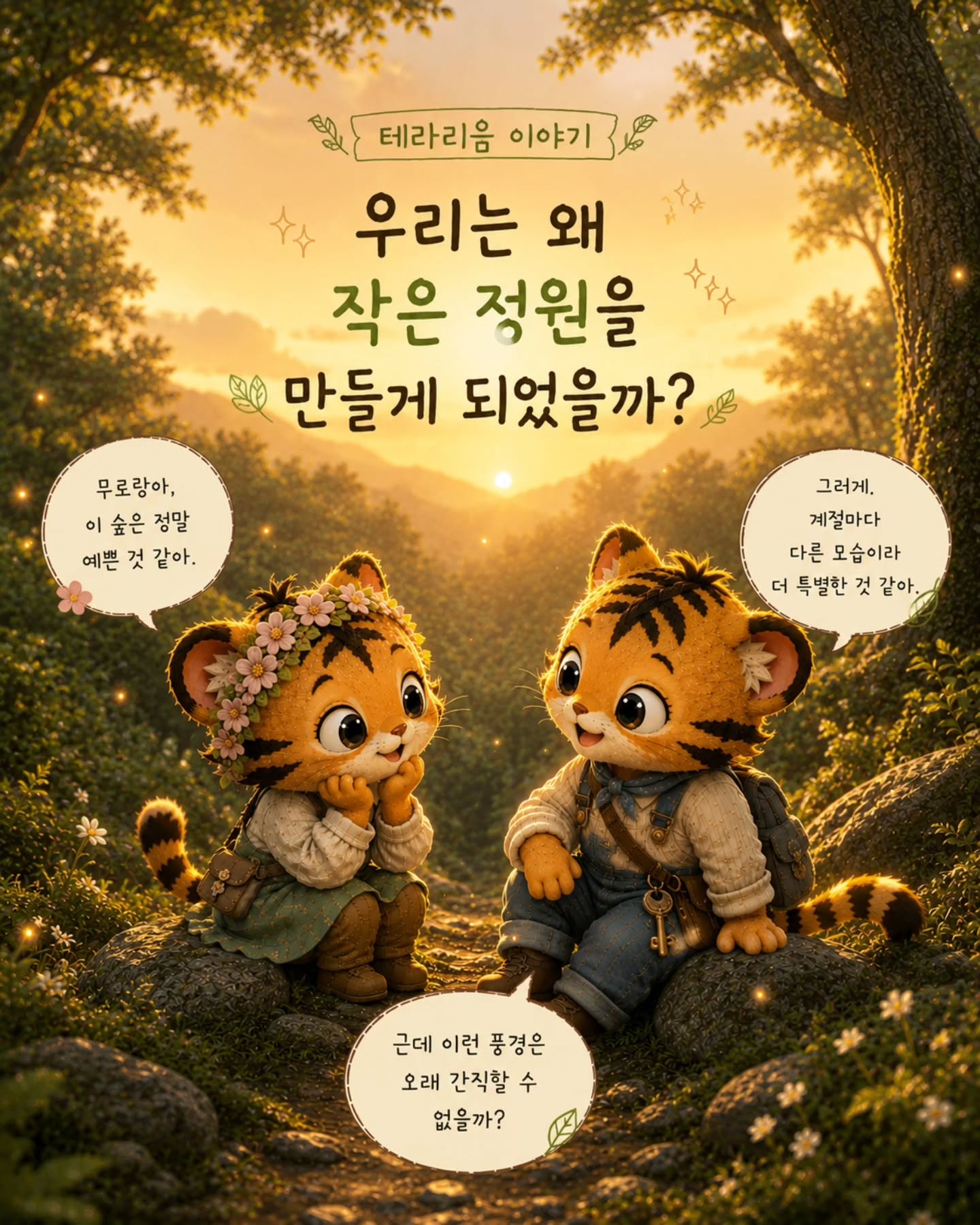 ???? 테라리움 이야기 | 우리는 왜 작은 정원을 만들게 되었을까?무로랑이와 무루랑이는 무등산 숲길을 걸으