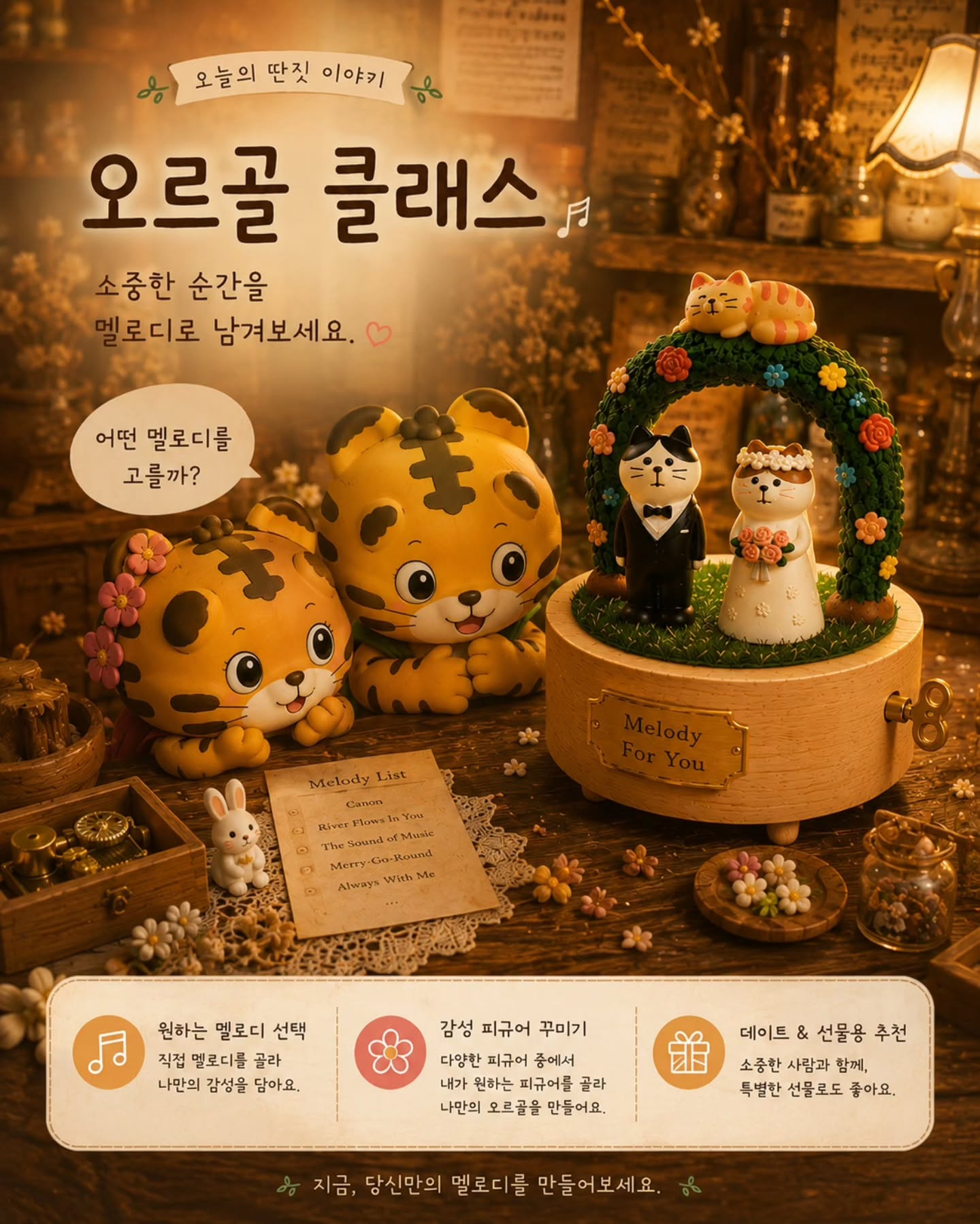 ???? 오늘의 딴짓 이야기소중한 순간을 멜로디로 남기는 시간,딴짓공작소 오르골 클래스입니다.장롱문 안에서